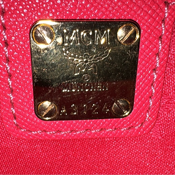 MCM Vibrant Pink Shoulder Bag with Gold Accents with COA - Picture 4 of 16